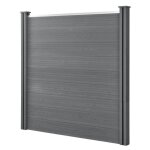 [neu. holz] clture de jardin brise vue brise vent bois composite (wpc) gris183 x 187cm