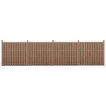 [neu. holz] kit de 4 cltures barrire brise vue brise vent bois composite (wpc) brun 185 x 747 cm