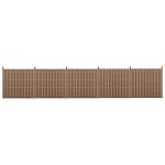 [neu. holz] kit de 5 cl�tures barri�re brise vue brise vent bois composite (wpc) brun 185 x 932 cm