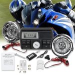 Neufu 12v bluetooth etanche antivol + haut - parleurs stro pour moto audio fm mp3 systme de sonorisation ...