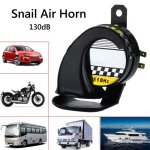 Neufu 130db pneumatique klaxon corne escargot air horn siren loud universel pour 12v moto camion