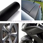 Neufu 152x60cm autocollant3d noir lustr fibre carbone enveloppe vinyle film auto voiture