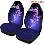 Neufu 1x auto housse de sige avant 3d impression pour voiture suv papillon