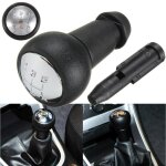 Pommeau de changement de vitesse - neufu - 5 vitesses - adaptateur pour peugeot - noir - mtal et abs ...
