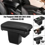 Neufu accoudoir auto appuie - bras de voiture accoudoir central pr peugeot 2008 301 2017 - 2018 & citroen ...