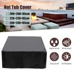 Nefu jacuzzi spa extrieur baignoire couverture housse bache antipoussire 200x200x85cm