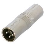 Adaptateur xlr - neutrik - na3mm - 3 broches mles - changeur de genre - cble audio