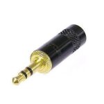 Neutrik rean 35 mm 3 broches noir / poign�e en m�tal contact plaqu� or c�ble allant jusqu� 8 mm de diam�tre ...