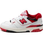 Basket - new balance - bb550 - blanc / rouge - tige en cuir - fermeture � lacets