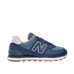 New balance pour des hommes 574 baskets en cuir vgtalien bleu