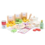 Jouet dimitation - new classic toys - set de p�tes pour jouer - certifi� fsc - bois & feutre - 42 pi�ces ...