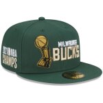 Casquette fitted 59fifty - new era - milwaukee bucks - 100% polyester - sportswear - adulte
