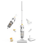 Newlux aspirateur balai filaire v900 2en1 (800w) avec accessoire pour animaux blanc