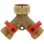 Huggy tuyaux - nez de robinet en laiton 3 / 4 avec double sortie