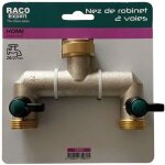 Nez de robinet laiton - raco expert - 2 voies larges - 20 x 27 mm