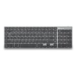 Clavier sans fil - ngs - fortune - bt - aluminium - 12 touches multim�dia - triple connexion bt5. 0