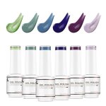 Vernis  ongles - nicedeco - kit 12 - 6 couleurs - semi permanent - uv led soak off