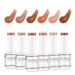 Nicedeco 6 couleurs vernis semi permanent naturel nude brun lot vernis  ongles gel polish uv led soak ...