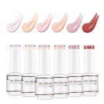 Vernis  ongles - nicedeco - 6 couleurs - semi permanent - gel polish uv led - sans hema