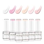 Nicedeco 6 couleurs vernis semi permanent nude rose lot vernis  ongles gel polish uv led soak off sans ...