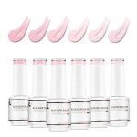 Nicedeco gel construction ongle uv 8 en 1 gel builder base de renforcement rparation et extensions 6pcs ...