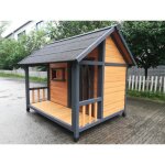 Niche pour chien chalet saint - bernard v2 toit shingle taille xl bois Niche pour chien chalet saint - bernard v2 toit shingle taille xl bois