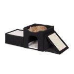 Relaxdays niche pliable pour chat 3 surfaces de repos cachette griffoir h x l x p�: 365 x 112 x 41�cm ...