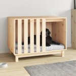 Niche pour chien - mothinessto - ly2803 - bois de pin massif - 90x60x67 cm - int�rieur