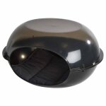 Niche pour chien & coussin dme 57cm noir fum