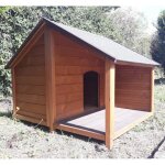 Niche pour chien villa avec terrasse toit shingle bois epicéa fsc taille m bois Niche pour chien villa avec terrasse toit shingle bois epicéa fsc taille m bois