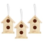 Nichoir maison doiseau en bois - omabeta - 3 pi�ces - r�sistant � lhumidit� - d�coration ext�rieure