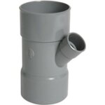 Raccord d�vacuation - nicoll - bt744 - culotte simple ff 45 - pvc - � 100 mm - gris
