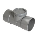 Nicoll t� de visite pvc avec bouchon ff gris nicoll - � 100 mm