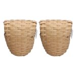 Nid doiseau en bambou naturel - surenhap - 2 pices - fait  la main - jardin anti - oiseaux - durable ...