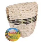 Nid pour oiseau - exotique - grand mod�le - rotin - beige - moyen taille