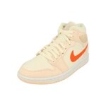 Basket - ball - nike - air jordan 1 mid se femme - blanc beige - respirant - indoor - enfant gar�on