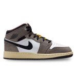 Nike air jordan 1 mid (gs) chaussures pour enfant gris hq2014 - 100