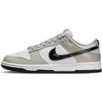 Basket homme - nike - dunk low ess - cuir gris - lacets - talon plat