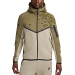 Nike felpa da uomo con cappuccio e zip tech fleece verde hv0949 - 222