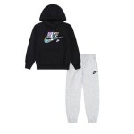 Surv�tement 2 pi�ces - nike - outside the lines - gris - french terry coton / polyester - enfant