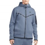 Sweat  capuche homme nike tech fleece bleu cu4489 - 491 - col capuche - manches longues