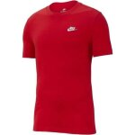 T - shirt homme nike sportswear club - rouge - ar4997 - 100% coton - manches courtes - col arrondi T - shirt homme nike sportswear club - rouge - ar4997 - 100% coton - manches courtes - col arrondi