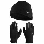 Nike unisexe - adulte n. 100. 2579. 082. 2s casquette & gants noir - noir - argent - - taille unique