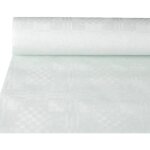 Nipter nappe de table en papier recyclé jetable blanche 12m x 10m lot de 5 rouleaux Nipter nappe de table en papier recyclé jetable blanche 12m x 10m lot de 5 rouleaux