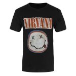 Nirvana t - shirt distressed logo homme noir