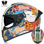 Nitrinos casque moto femme moto casque chat casque intgral casque moto casco cornes de chat casque moto ...