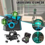 Niveau laser - qingque - 12 lignes 3d - auto - nivelage - bleu Niveau laser - qingque - 12 lignes 3d - auto - nivelage - bleu