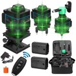 Niveau laser 4d - prumya - 16 lignes - contrle par app - 2 batteries 1200mah - cran lcd