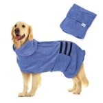 Nobleza - peignoir pour chien en microfibre avec velcro super absorbant et � s�chage rapideserviette ...