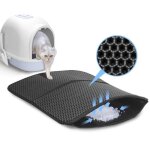 Nobleza - tapis pour litire chats. impermable double couche nid d?abeille. antidrapant et pliable. ...